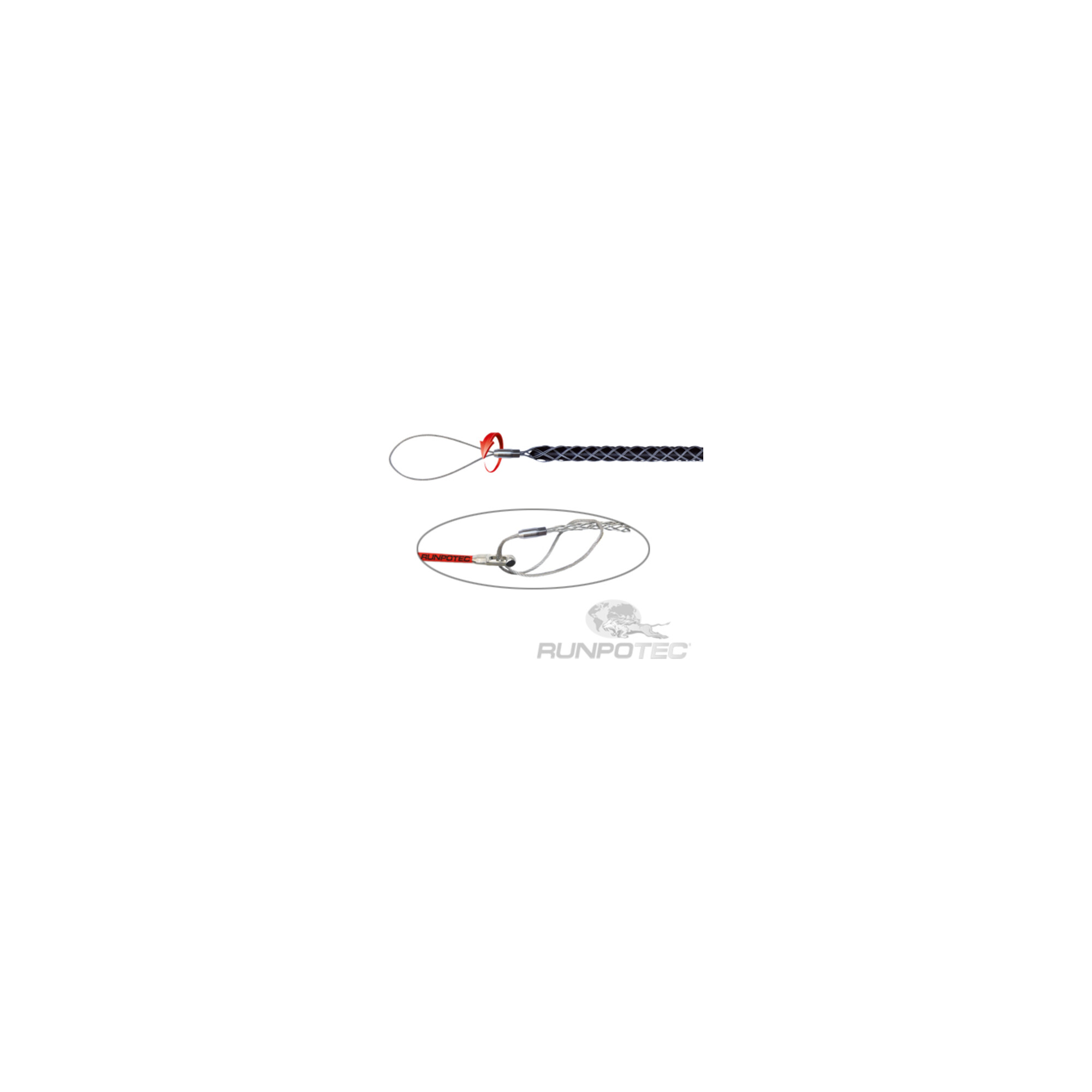 Runpotec Kabelziehstrumpf m.Schlaufe 6-9mm 30040