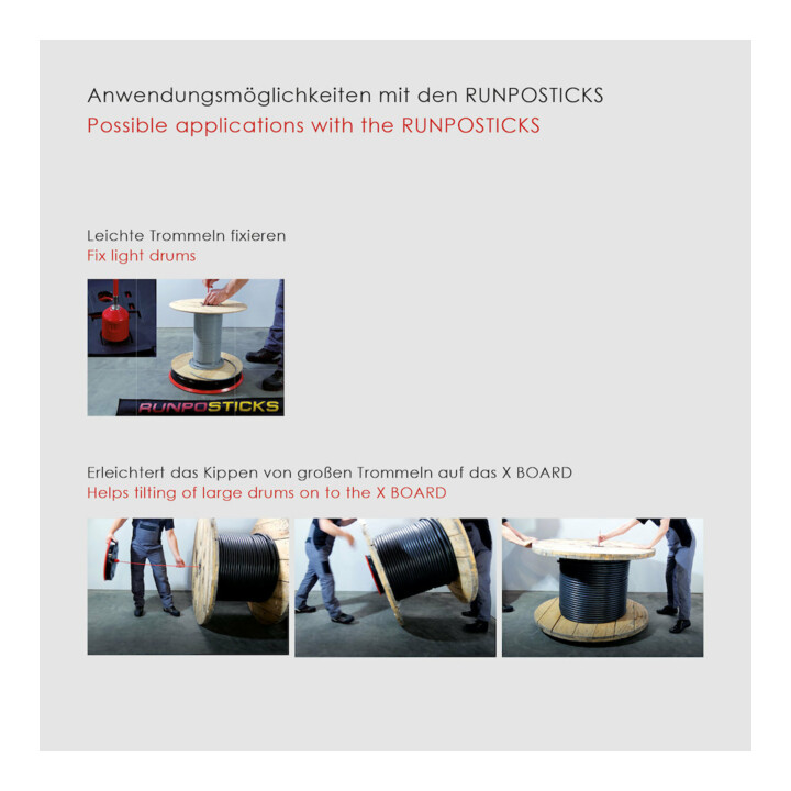 Runpotec Universele Kabelhaspel en Afroller X-BOARD, Diameter: 500 mm