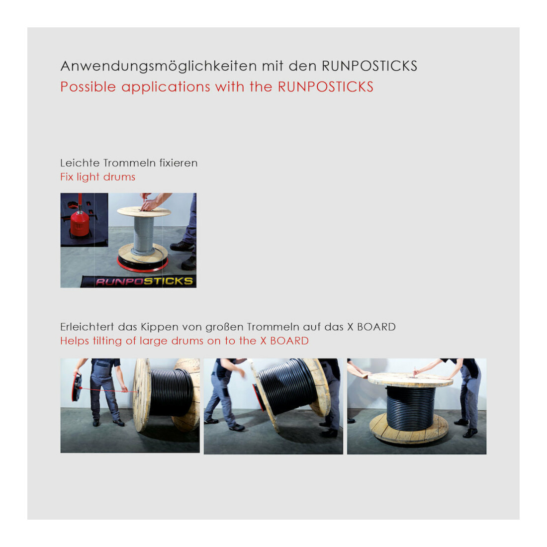 Runpotec Universele Kabelhaspel en Afroller X-BOARD, Diameter: 500 mm
