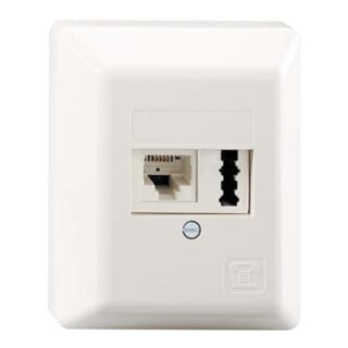 Rutenbeck Anschlußdose TAE6 F+N Ap rw IAE/UAE8(6)#13311101