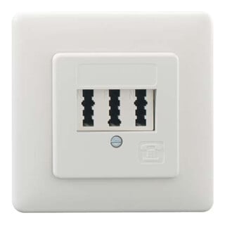 Rutenbeck Boîte de connexion TAE 3X6 NFN encastrée rouge