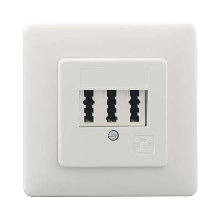 Rutenbeck Boîte de connexion TAE 3X6 NFN encastrée rouge