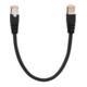 Rutenbeck Câble de brassage PK Cat6A 6kV 1 m noir