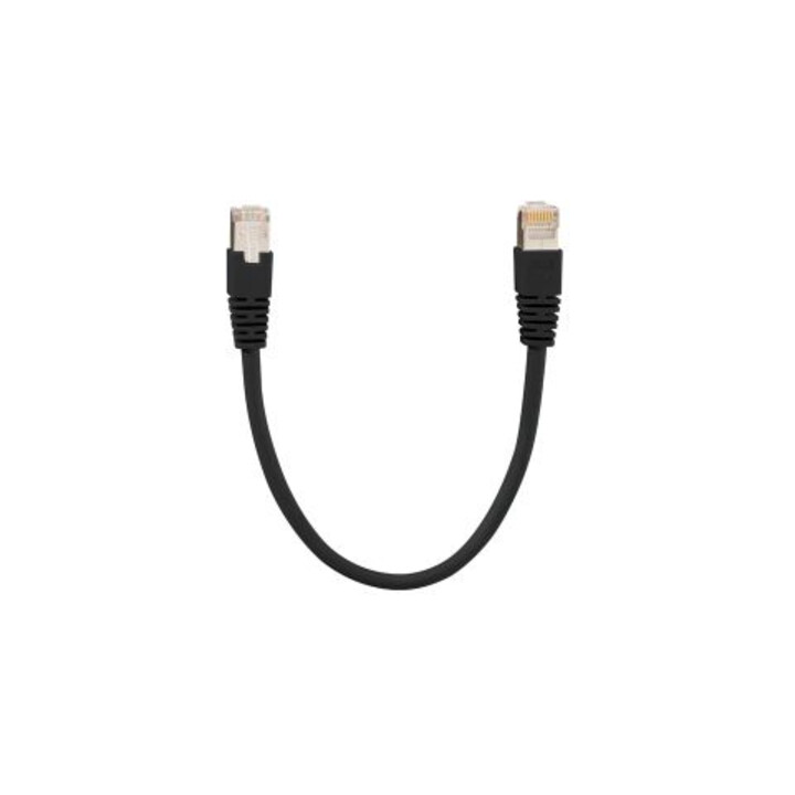 Rutenbeck Câble de brassage PK Cat6A 6kV 1 m noir