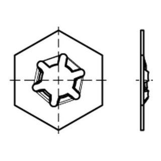 ART 88151 RUV Unverlierbarkeits-Scheibe für Schrauben mit metrischen Gewinde, Edelstahl A2, blank