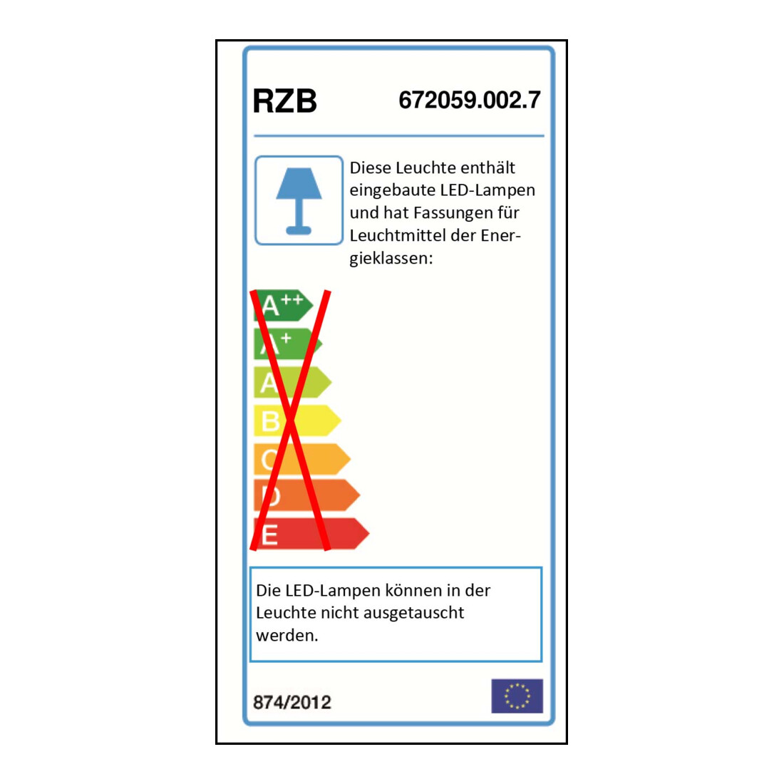 RZB LED Luminaire de secours 3000K 672059.002.7