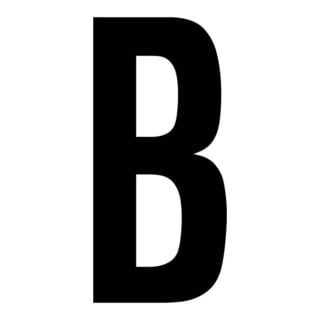 RZB Lettre B noir 100 mm grand 99222.013.B