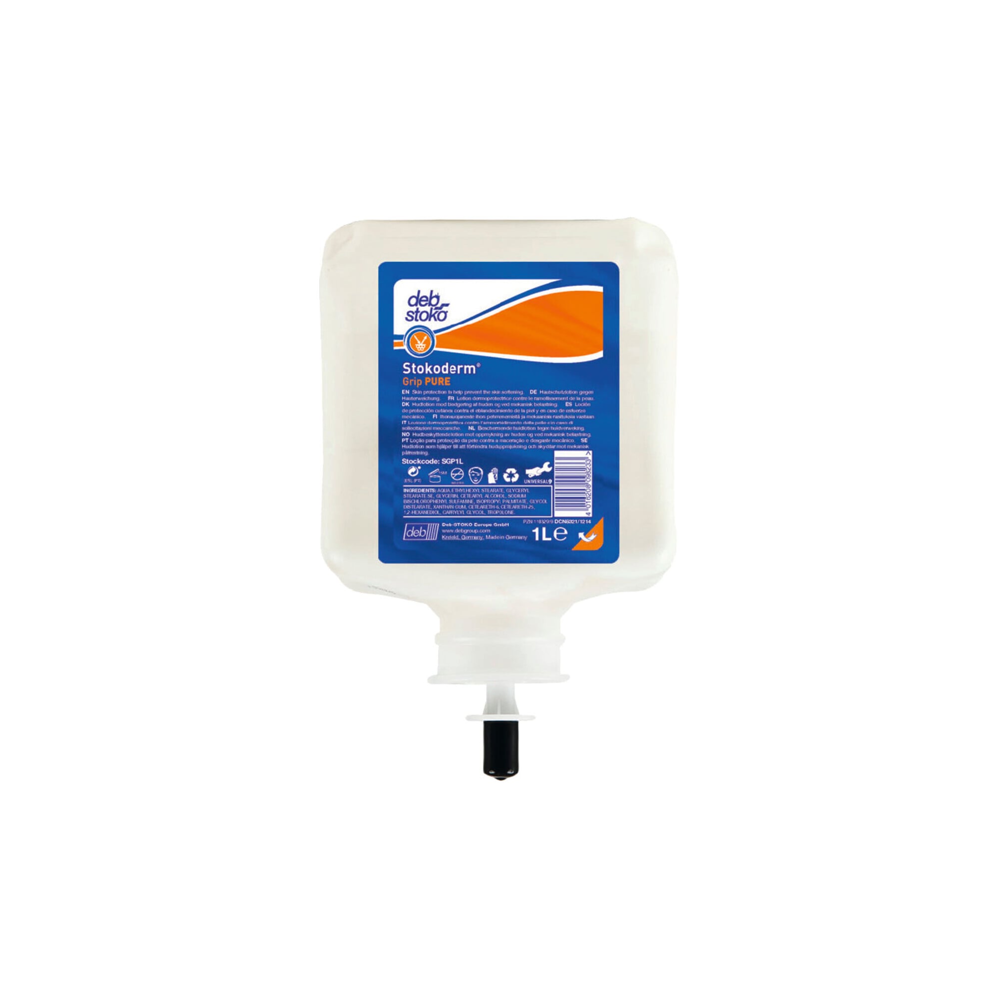 S.C. Johnson Hautschutzcreme Stokoderm Grip PURE, Inhalt: 1000B ml ; SC Johnson Professional