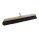 Saalbesen Balai de salle mélange de qualité L.500mm avec support manche métal bois plat-1