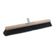 Saalbesen Balai de salle mélange qualité L600mm avec porte-manche métal bois plat-1