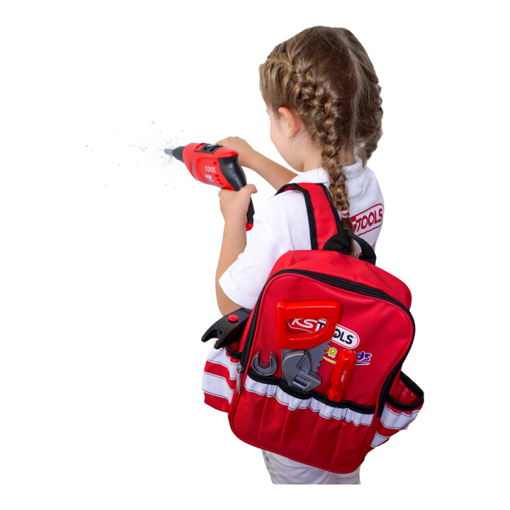 Sac à dos porte-outils pour enfant avec jeu d’outils, 25 pcs KS Tools