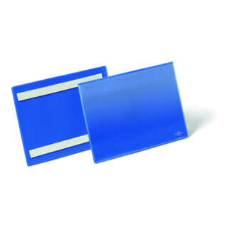 DURABLE Pochettes d’étiquettes autocollantes 1/3 A4 paysage bleu foncé