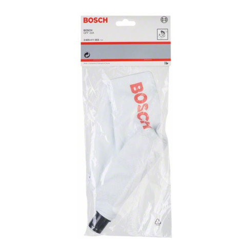 Sac à poussière Bosch avec adaptateur pour tissu de coupe à goujon plat pour GFF 22 A
