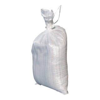 Sac de sable en tissu PP blanc 400x600mm avec lien de fixation