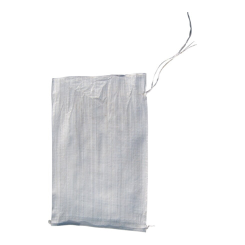 Sac de sable en tissu PP blanc 400x600mm avec lien de fixation