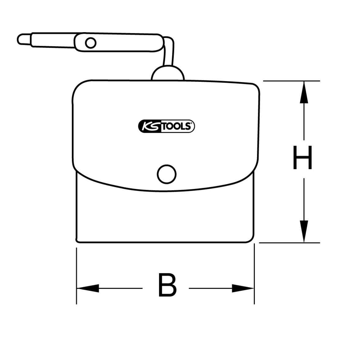 Sac de transport pour gants d'électricien, 200 mm