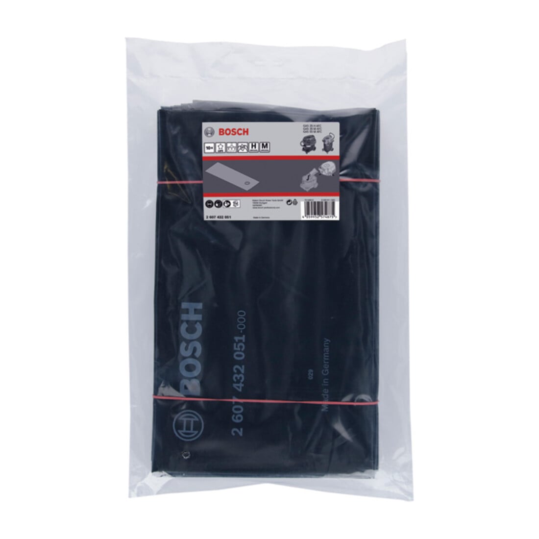 Sac d'élimination PE Bosch, 10 pièces, pour GAS 35 H AFC, GAS 35 M AFC, GAS 55 M AFC