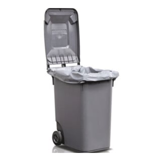 Sac plastique 120l 100µm gris 500/450x1250mm