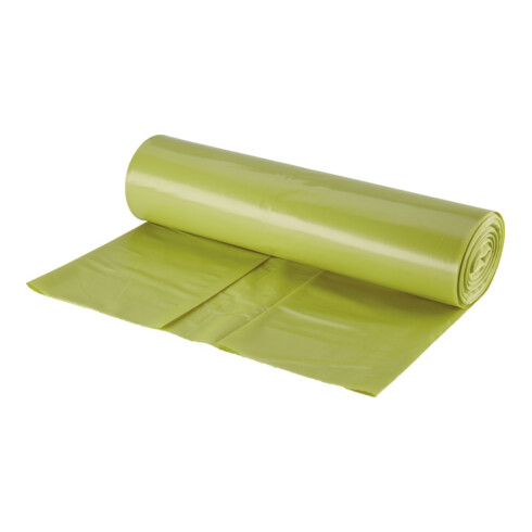 Sac poubelle 120l jaune env. 68 my rouleau de 15 pcs