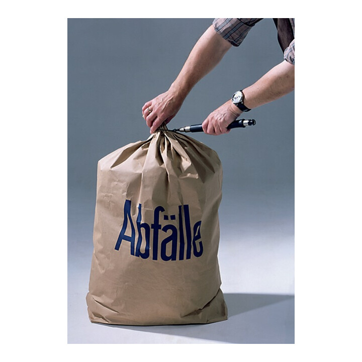 Sac poubelle en papier l.700xL950mm à 2 couches avec fond à plis croisés 50pièce