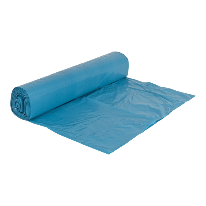 Sac poubelle STIER 120 l, 60 µm, bleu, 700x1 100 mm (25 pièces/rouleau)