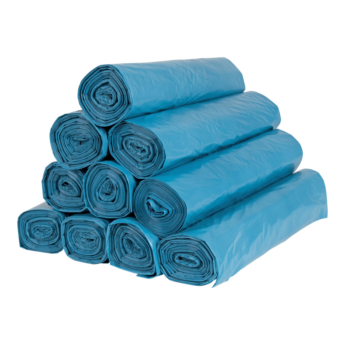 Sac poubelle STIER 120 l, 60 µm, bleu, 700x1 100 mm (25 pièces/rouleau)