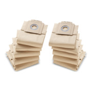 Kärcher Sacchetti filtranti di carta a 2 strati 10 pz. per tutti gli aspiratori solidi