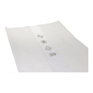 Deiss Sacco di plastica per raccoglitore di rifiuti polistirolo 60 my 900/600x1800mm, trasparente, 950l