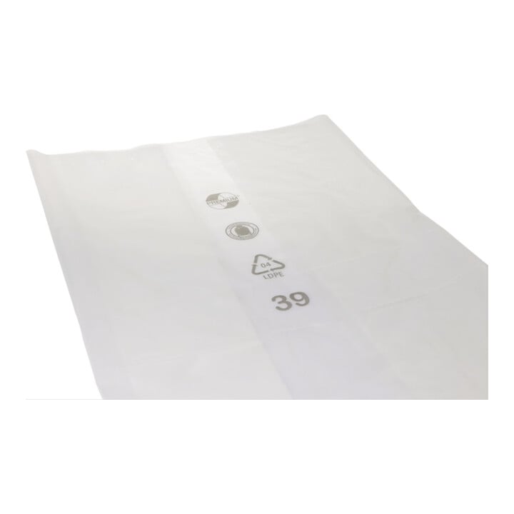 Deiss Sacco di plastica per raccoglitore di rifiuti polistirolo 60 my 900/600x1800mm, trasparente, 950l