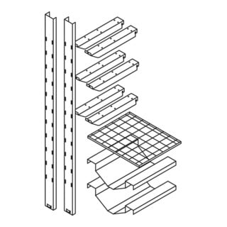 Säbu Fass-/ Gitterrostregal für Kleingebinde und 2x 50/60 L Fass