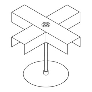 Säbu Kreuzverbinder für SAFE Flachwannen für die Verbindung von 4 Flachwannen aller Größen