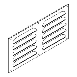 Säbu Lüftungsgitter 250 x 500 mm für Materialcontainer und SAFE Tank isoliert