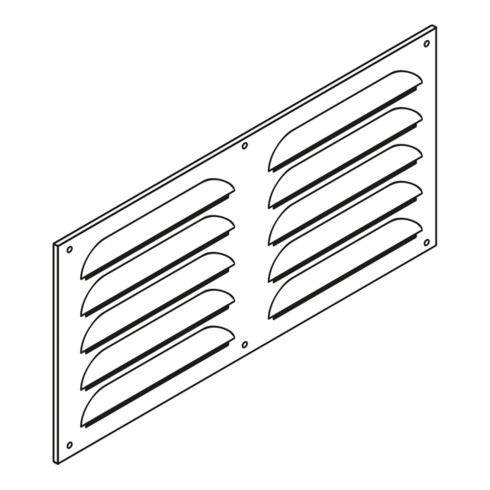 Säbu Lüftungsgitter 250 x 500 mm für Materialcontainer und SAFE Tank isoliert
