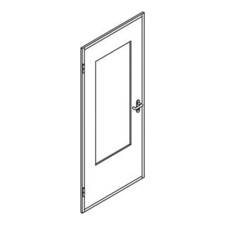 Säbu Mehrpreis für Tür mit Glasausschnitt Verbundsicherheitsglas ca. B 500 x H 1500 mm