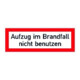 SafetyMarking Brandschutzschild Folie B148xH52 mm Aufzug im Brandfall n.b. langnachleuchtend-1