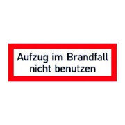 SafetyMarking Brandschutzschild Folie B148xH52 mm Aufzug im Brandfall n.b. langnachleuchtend
