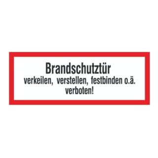 SafetyMarking Brandschutzschild Folie B297xH105 mm Brandschutztür verkeilen langnachleuchtend