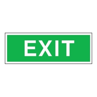 SafetyMarking Fluchtwegschild Alu B300xH105 mm Exit langnachleuchtend