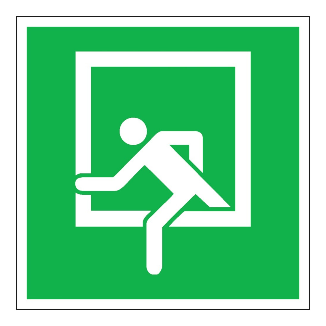 SafetyMarking Fluchtwegschild Folie B150xH150 mm Notausstieg langnachleuchtend
