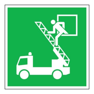 SafetyMarking Fluchtwegschild Folie B150xH150 mm Rettungsausstieg langnachleuchtend