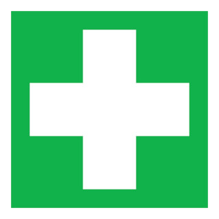 SafetyMarking Hinweißchild Folie B200xH200 mm Erste Hilfe langnachleuchtend