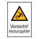 SafetyMarking Panneau d'avertissement Aluminium L262xH371 mm Attention risque de chute-1