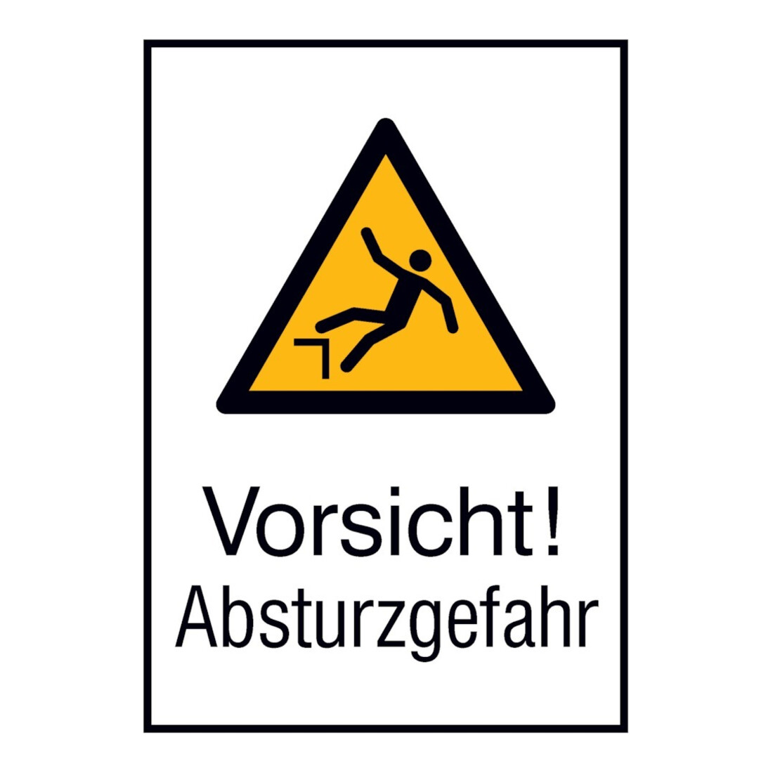 SafetyMarking Panneau d'avertissement Aluminium L262xH371 mm Attention risque de chute
