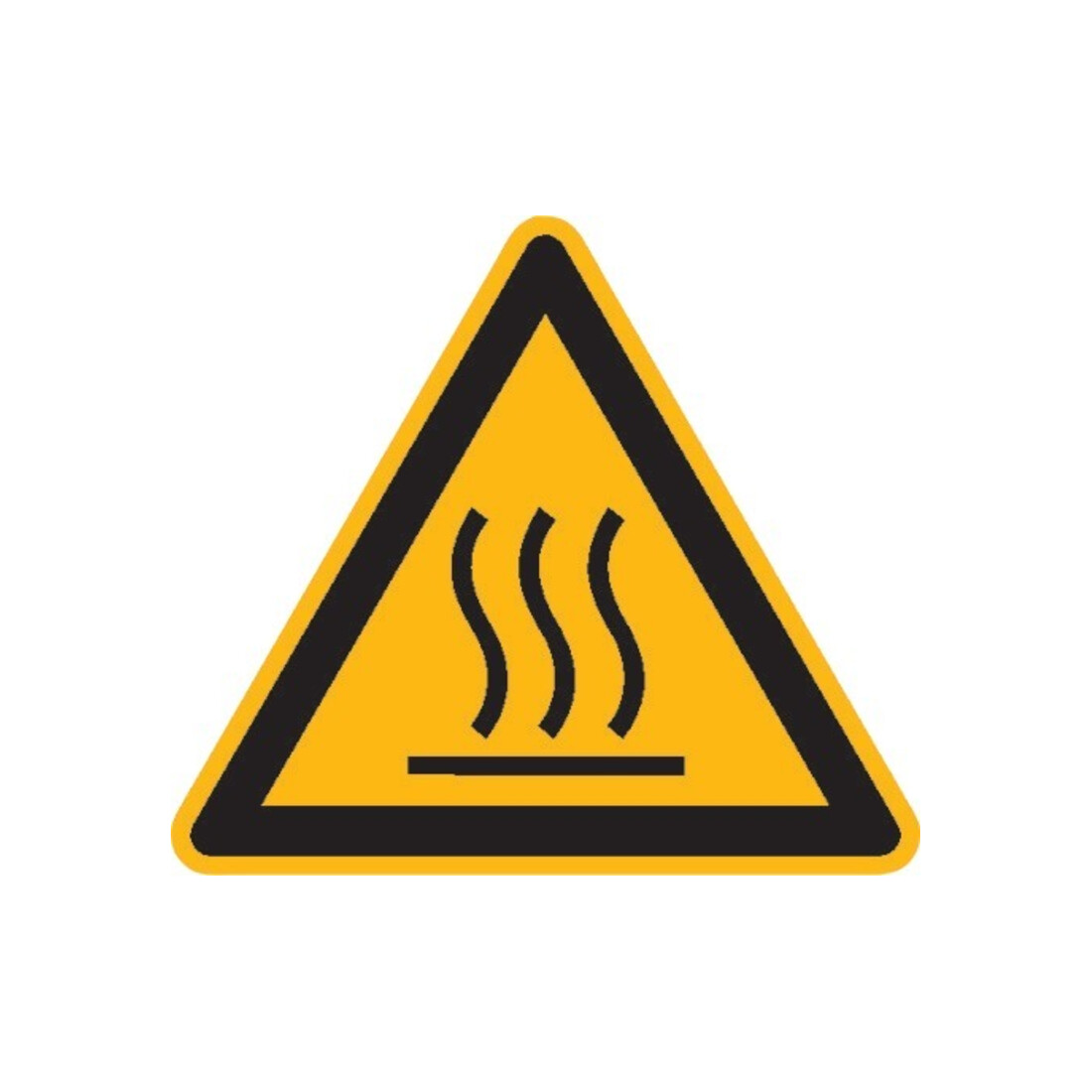 SafetyMarking Panneau d'avertissement Aluminium SL 100 mm Attention surface chaude