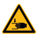 SafetyMarking Panneau d'avertissement aluminium SL 200 mm Attention aux blessures aux mains-1