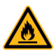 SafetyMarking Panneau d'avertissement film SL 100 mm Danger matières inflammables-1