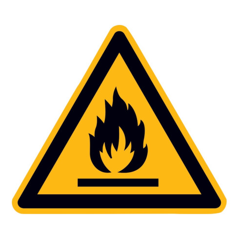 SafetyMarking Panneau d'avertissement film SL 100 mm Danger matières inflammables