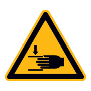 SafetyMarking Panneau d'avertissement film SL 200 mm Avertissement de blessures aux mains