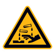 SafetyMarking Panneau d'avertissement film SL 200 mm Avertissement substances corrosives