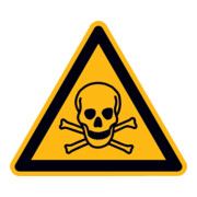 SafetyMarking Panneau d'avertissement film SL 200 mm Avertissement substances toxiques